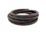 Braided Stainless-steel RUBBER Core Hose with Black&Red Nylon Sleeve