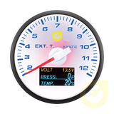 4 in 1 Gauge EGT temp-Oil temp-Oil press-Volt AutoGauge (white)