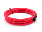 Braided Stainless-steel RUBBER Core Hose with Red Nylon Sleeve