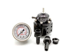 AEM 25-302BK Fuel Pressure Regulator (+Pressure Gauge and Rubber Hose Fittings)