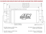 AEM 50-1009 400LPH Metric Inline High Flow Fuel Pump