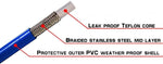 AN3 Stainless-steel Braided Brake Hose (PTFE core+Sleeve)